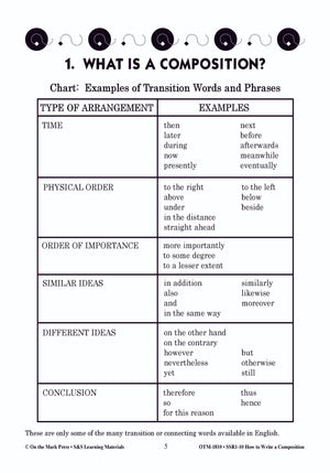 How to Write a Composition Grades 6-10