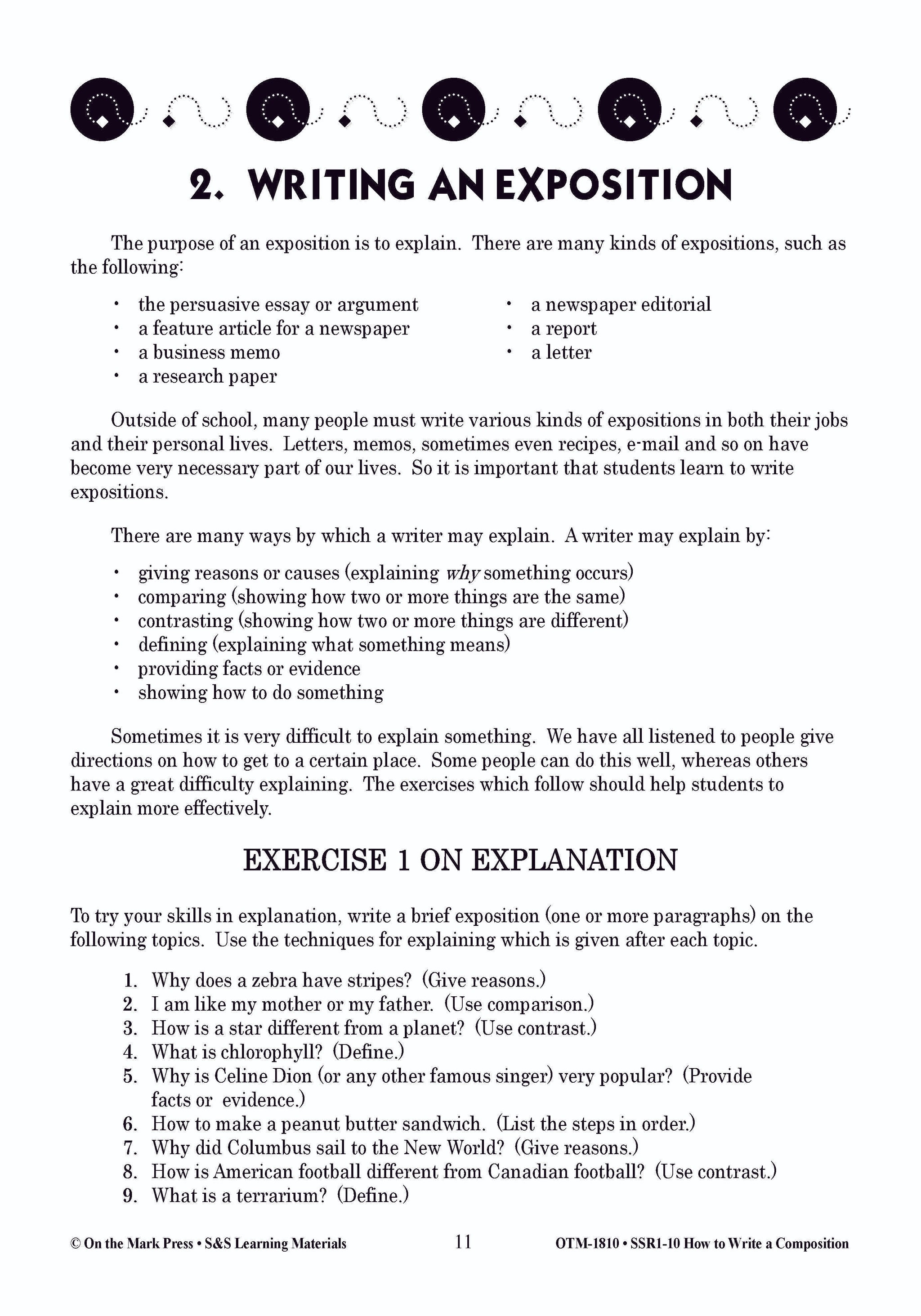 How to Write a Composition Grades 6-10