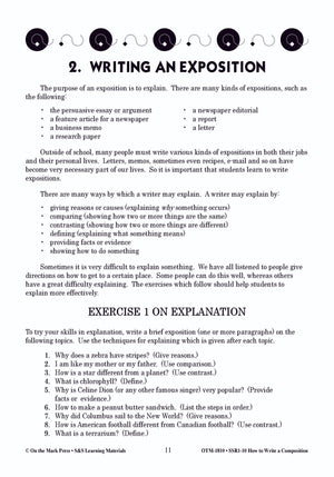 How to Write a Composition Grades 6-10