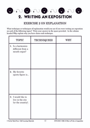 How to Write a Composition Grades 6-10