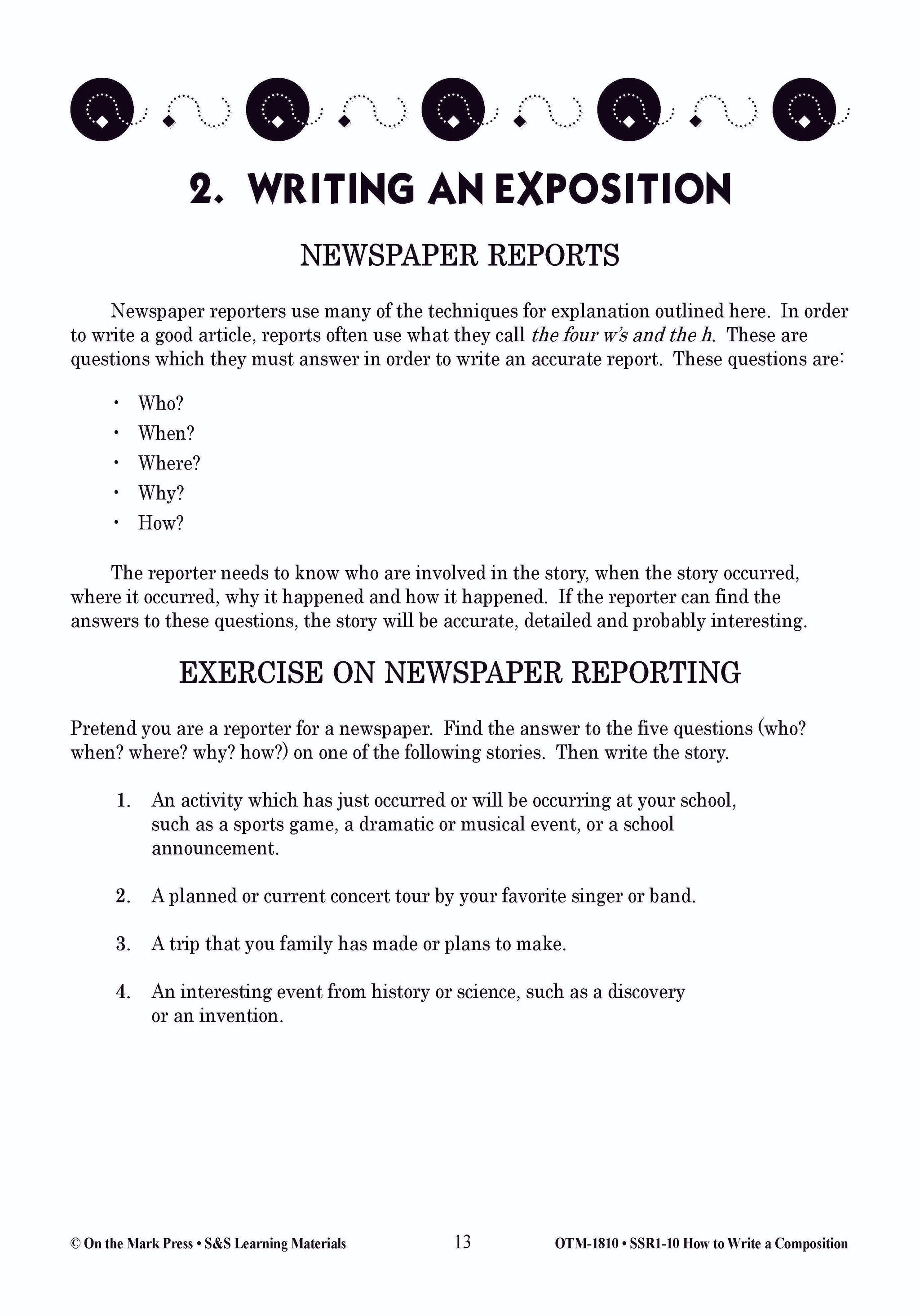 How to Write a Composition Grades 6-10