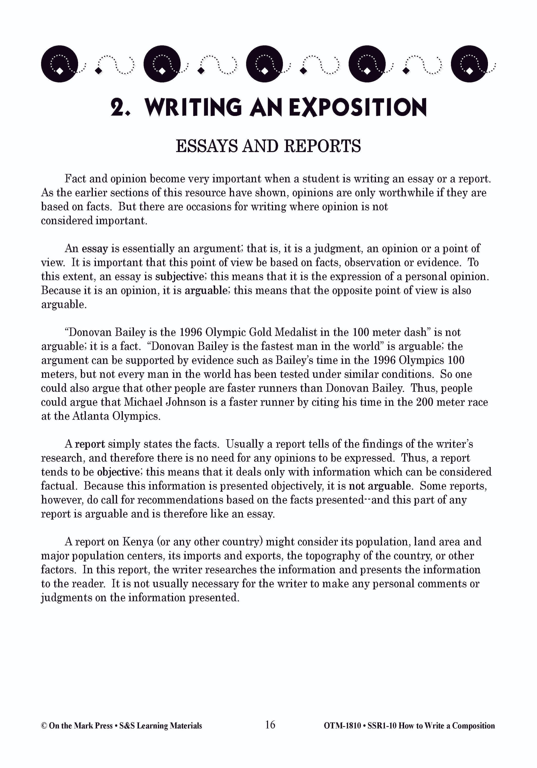 How to Write a Composition Grades 6-10