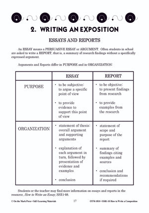 How to Write a Composition Grades 6-10