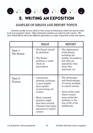 How to Write a Composition Grades 6-10