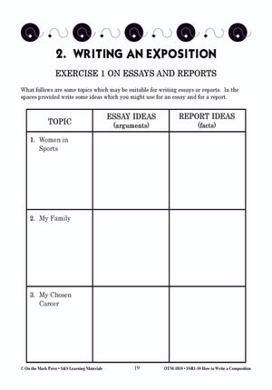 How to Write a Composition Grades 6-10