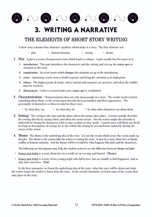 How to Write a Composition Grades 6-10