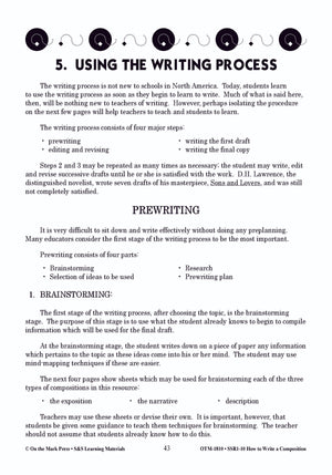 How to Write a Composition Grades 6-10