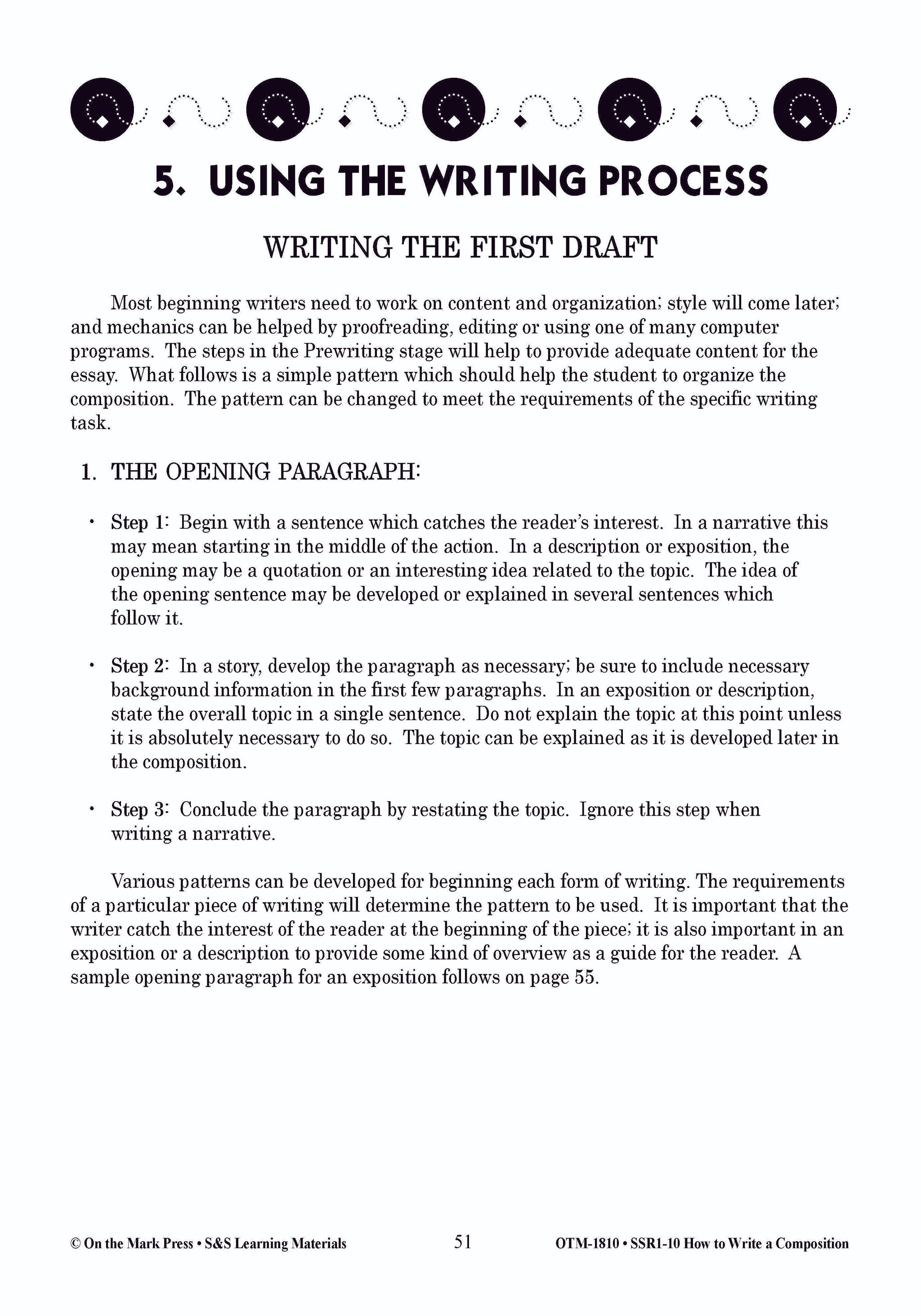 How to Write a Composition Grades 6-10