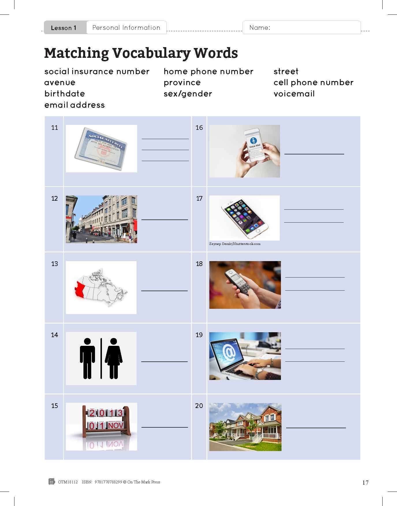 ESL - Vocabulary Development for Beginner Students