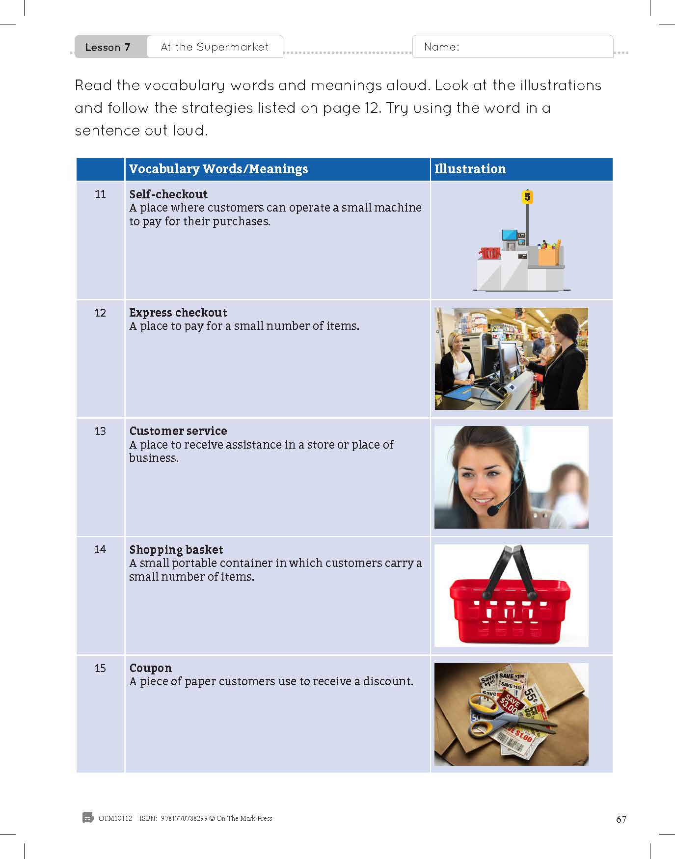 ESL - Vocabulary Development for Beginner Students