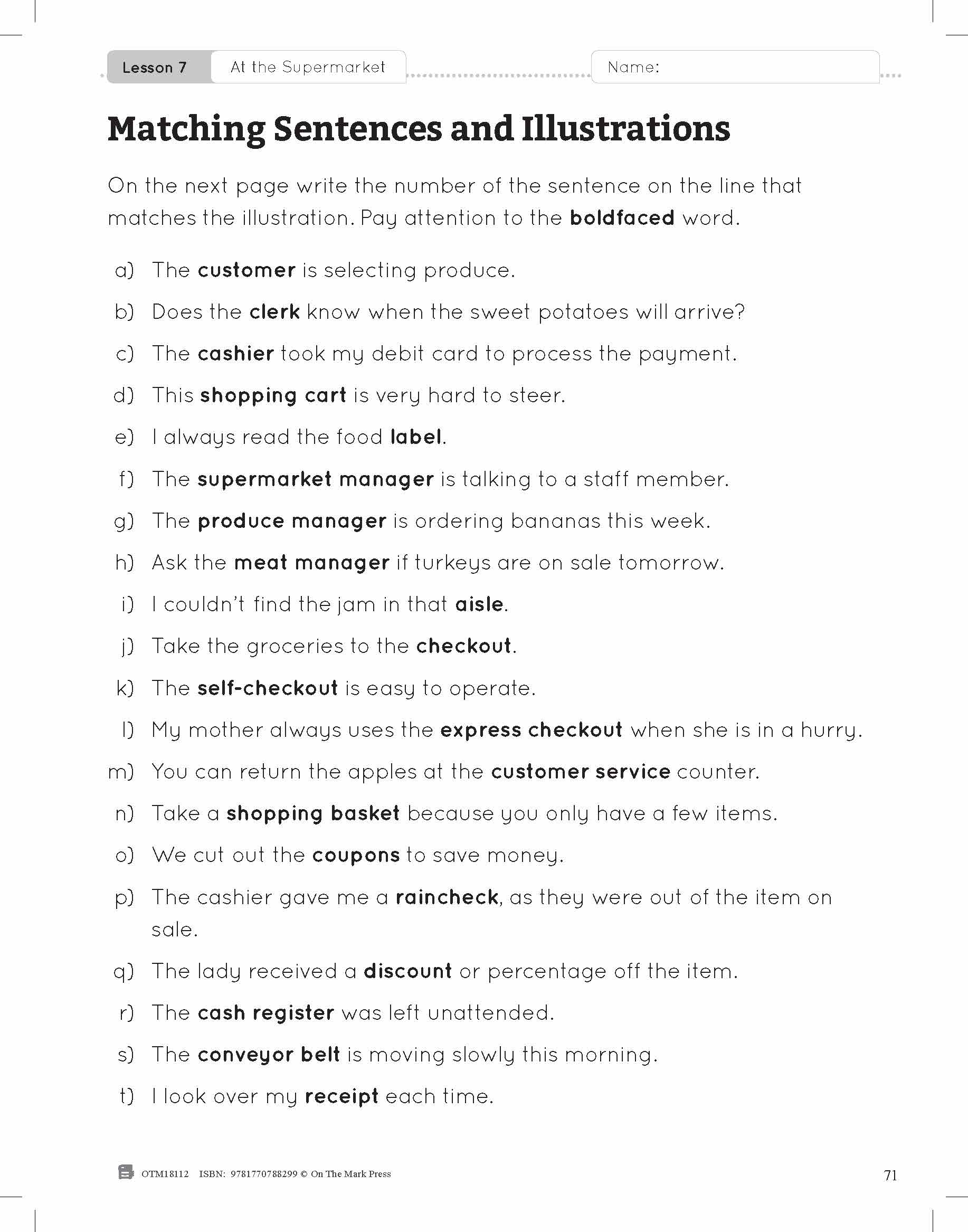 ESL - Vocabulary Development for Beginner Students