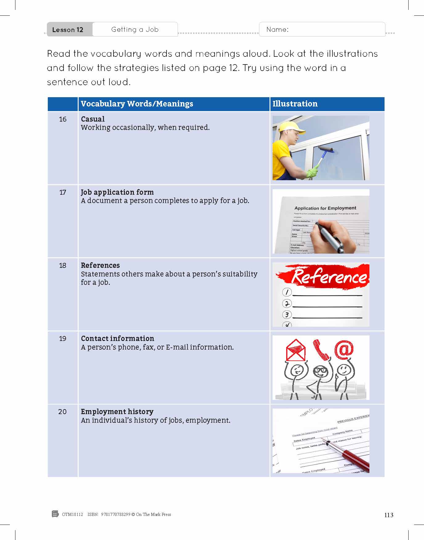ESL - Vocabulary Development for Beginner Students