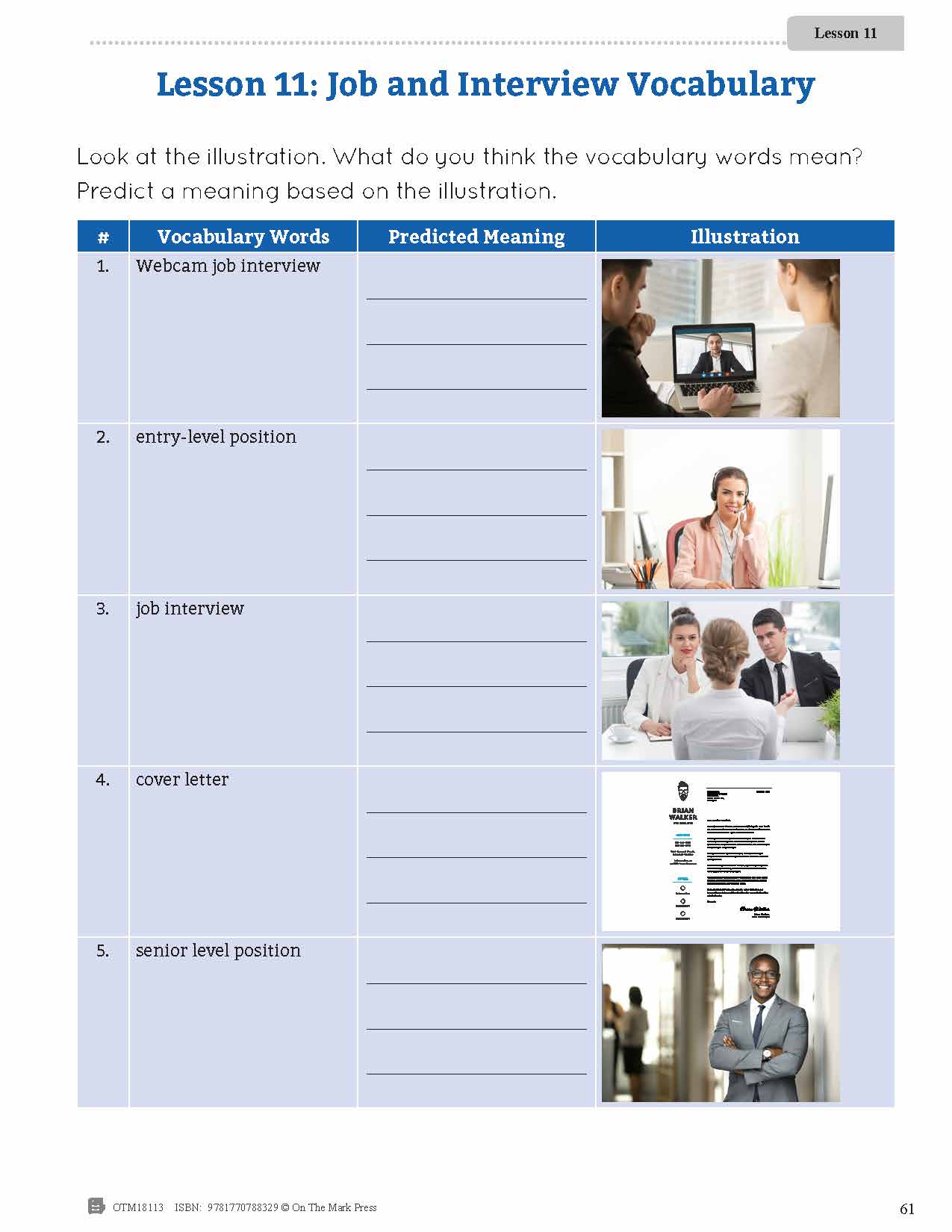 ESL - Vocabulary Development for Intermediate Students