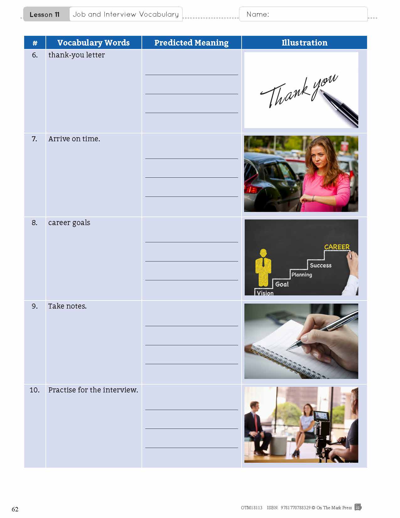 ESL - Vocabulary Development for Intermediate Students