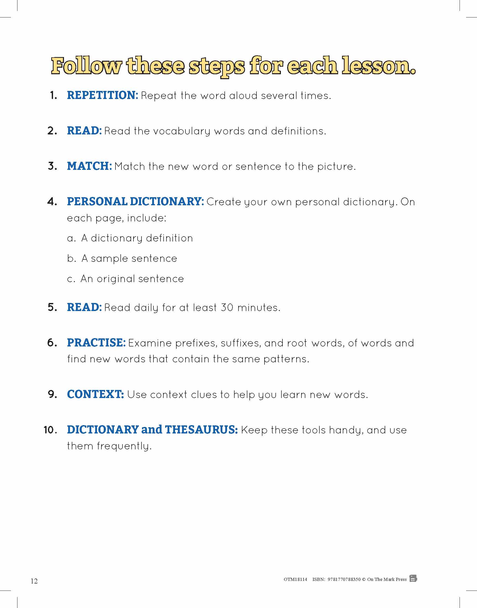 ESL - Vocabulary Development for Advanced Students