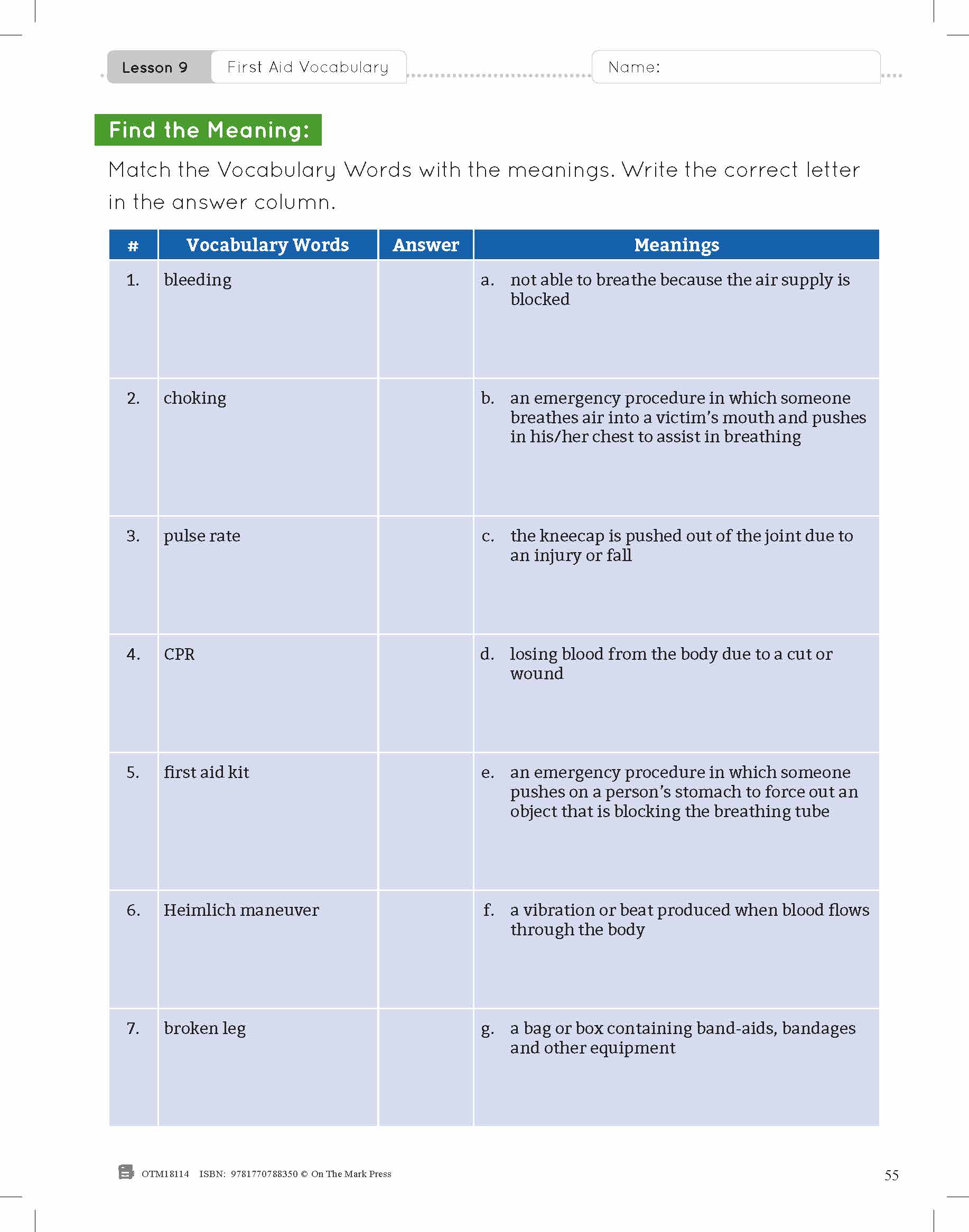 ESL - Vocabulary Development for Advanced Students