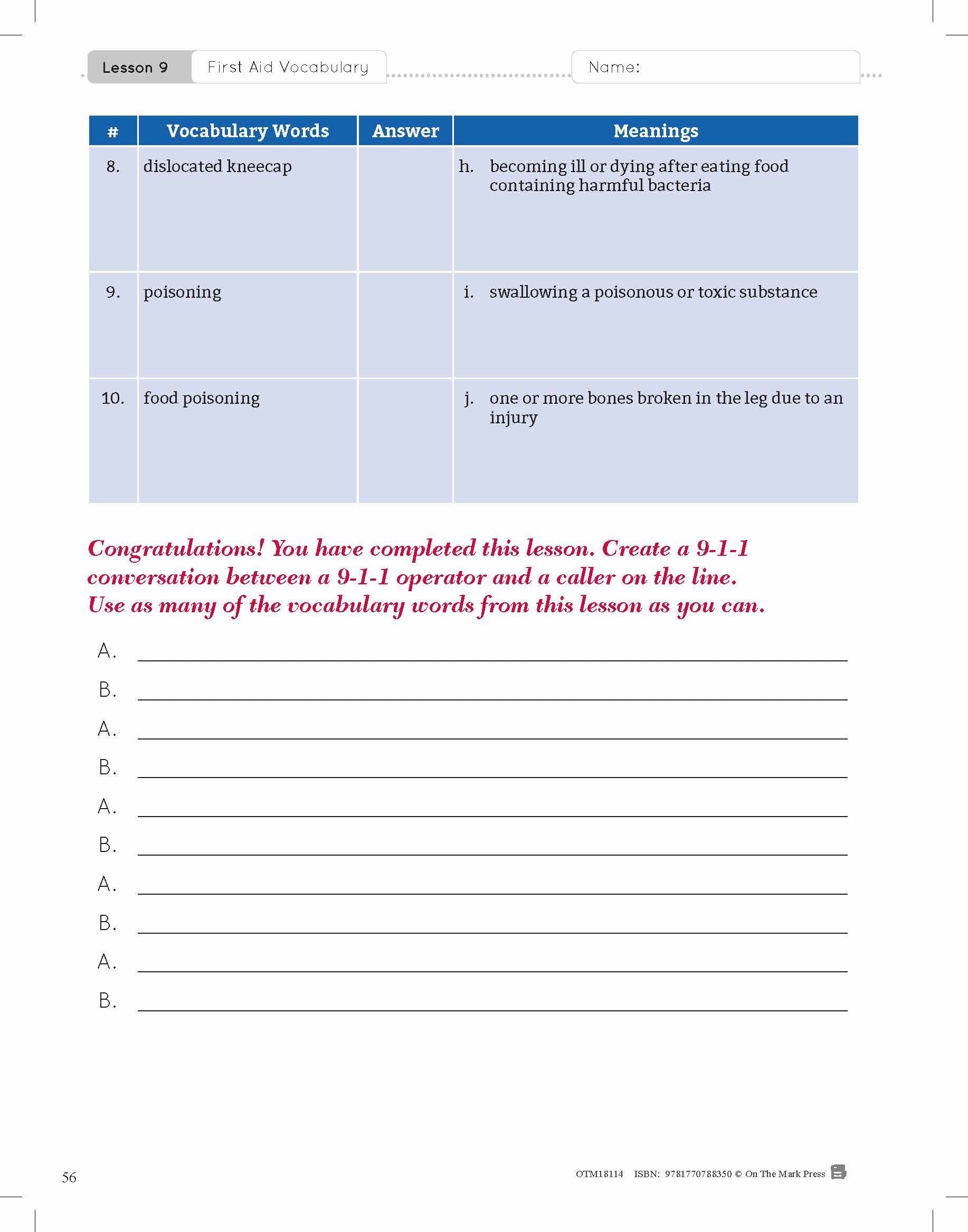 ESL - Vocabulary Development for Advanced Students