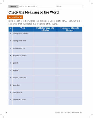 ESL - Vocabulary Development for Advanced Students