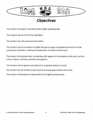 ESL Teaching Ideas Grades Kindergarten to Grade 8