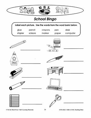 ESL Teaching Ideas Grades Kindergarten to Grade 8