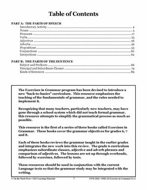 Exercises in Grammar Grade 6