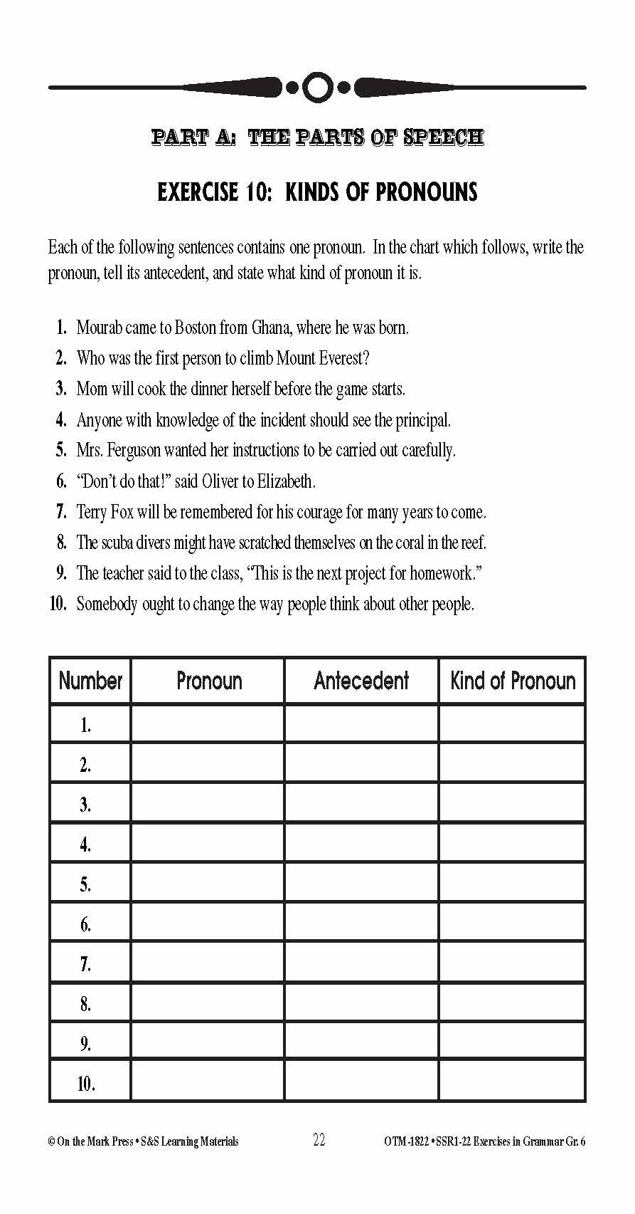 Exercises in Grammar Grade 6