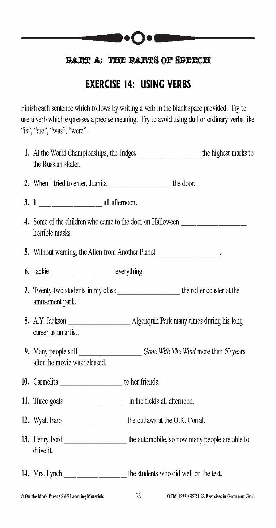 Exercises in Grammar Grade 6