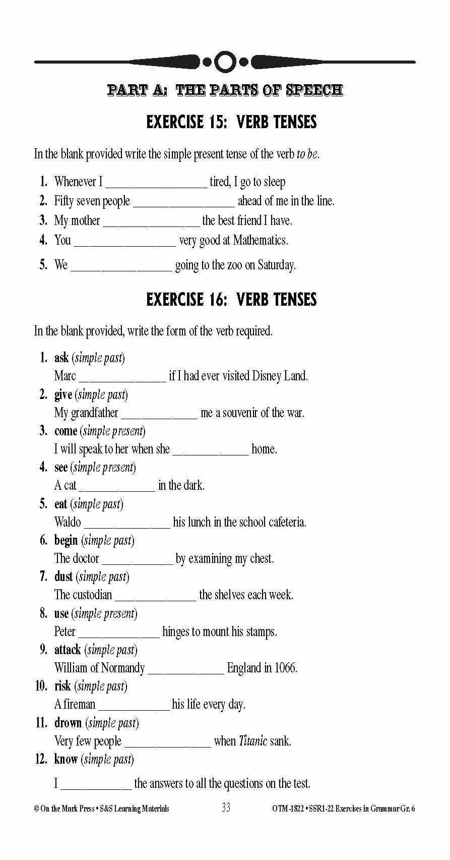 Exercises in Grammar Grade 6