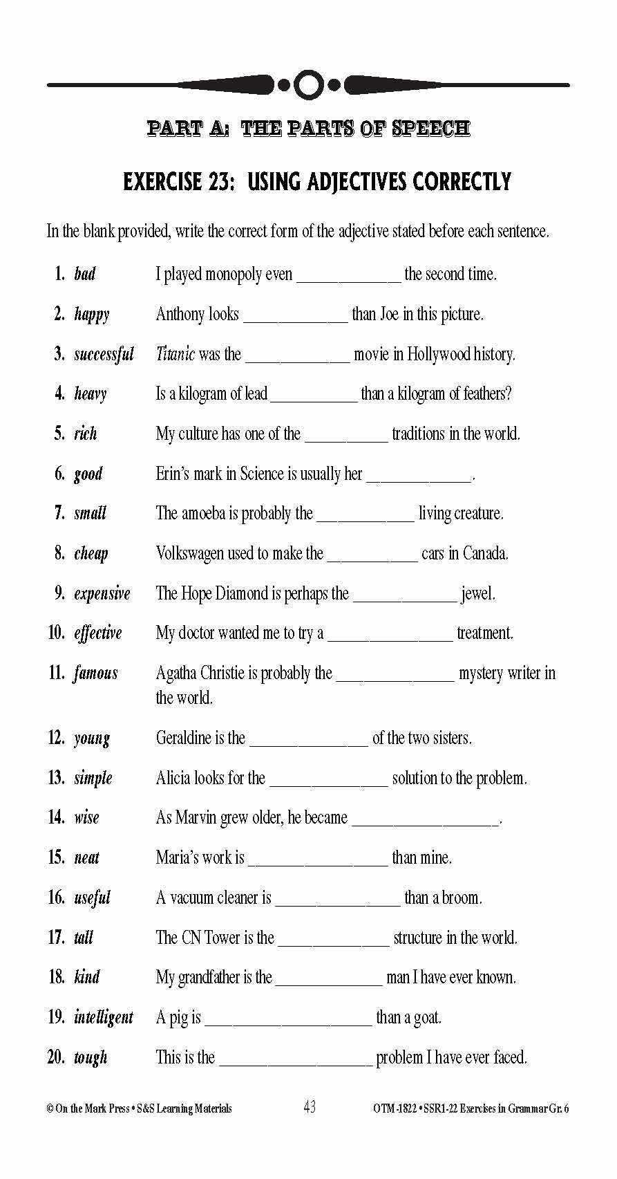 Exercises in Grammar Grade 6