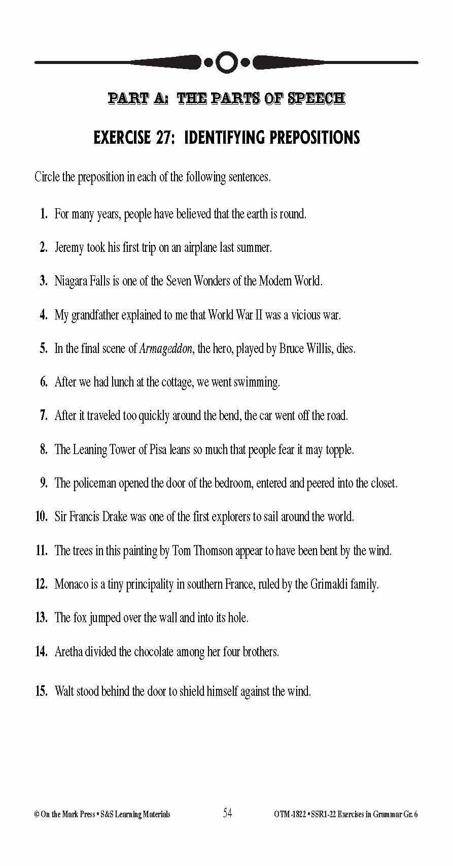 Exercises in Grammar Grade 6