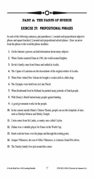 Exercises in Grammar Grade 6