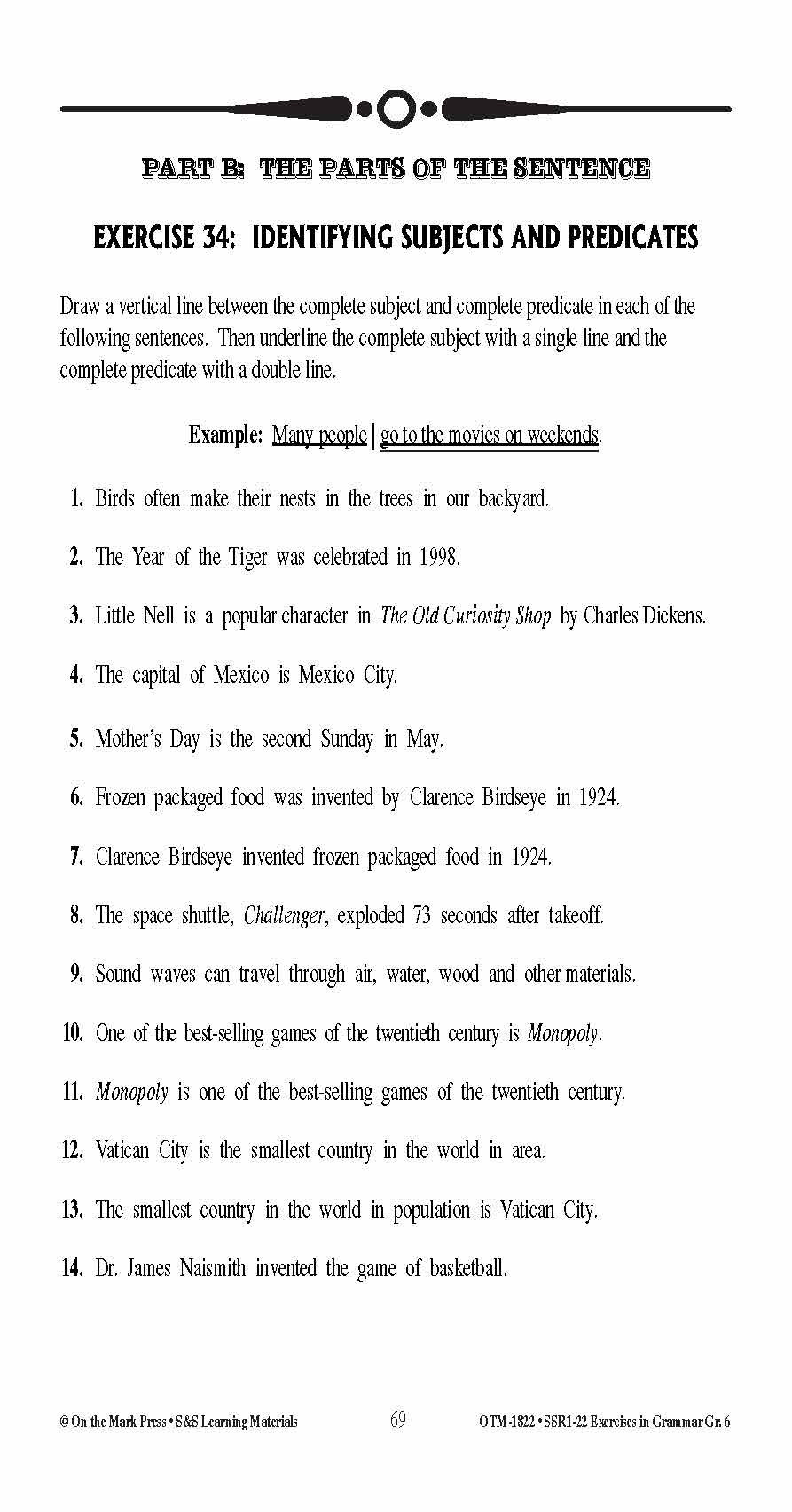 Exercises in Grammar Grade 6