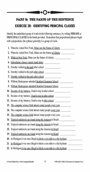 Exercises in Grammar Grade 6