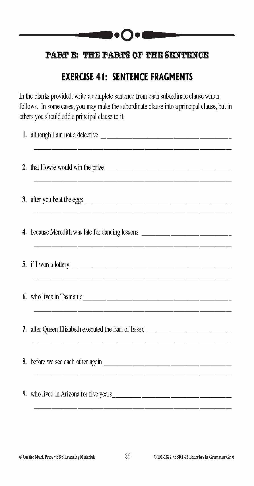 Exercises in Grammar Grade 6