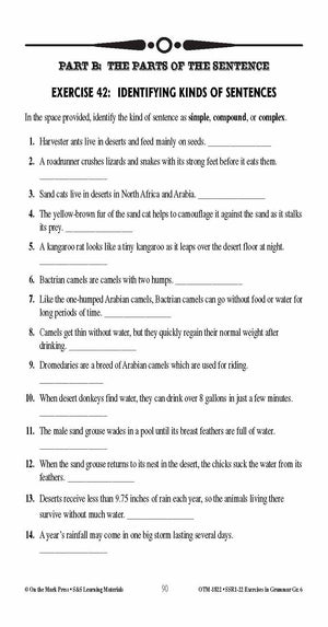 Exercises in Grammar Grade 6