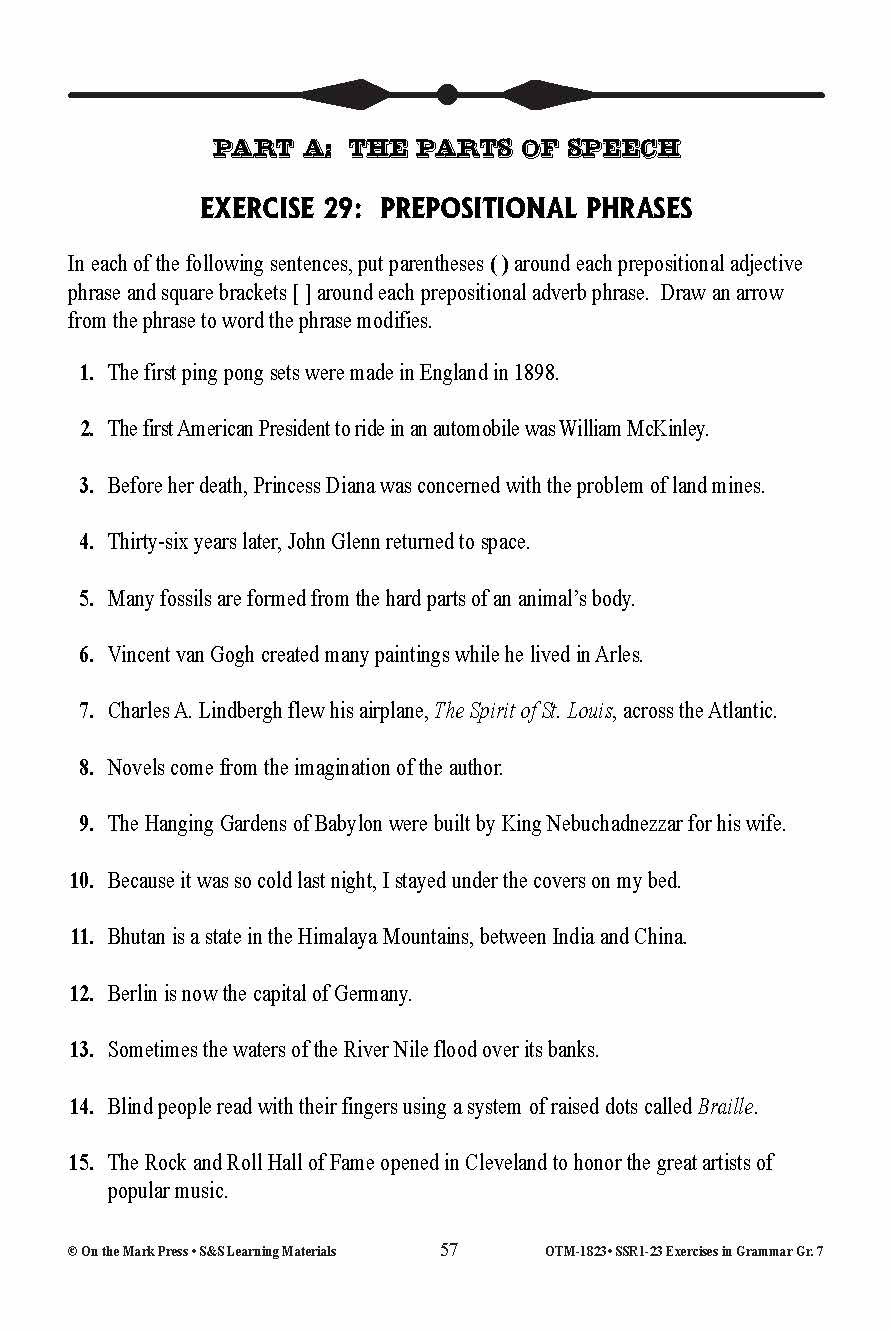 Exercises in Grammar Grade 7