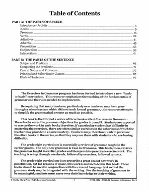 Exercises in Grammar Grade 8