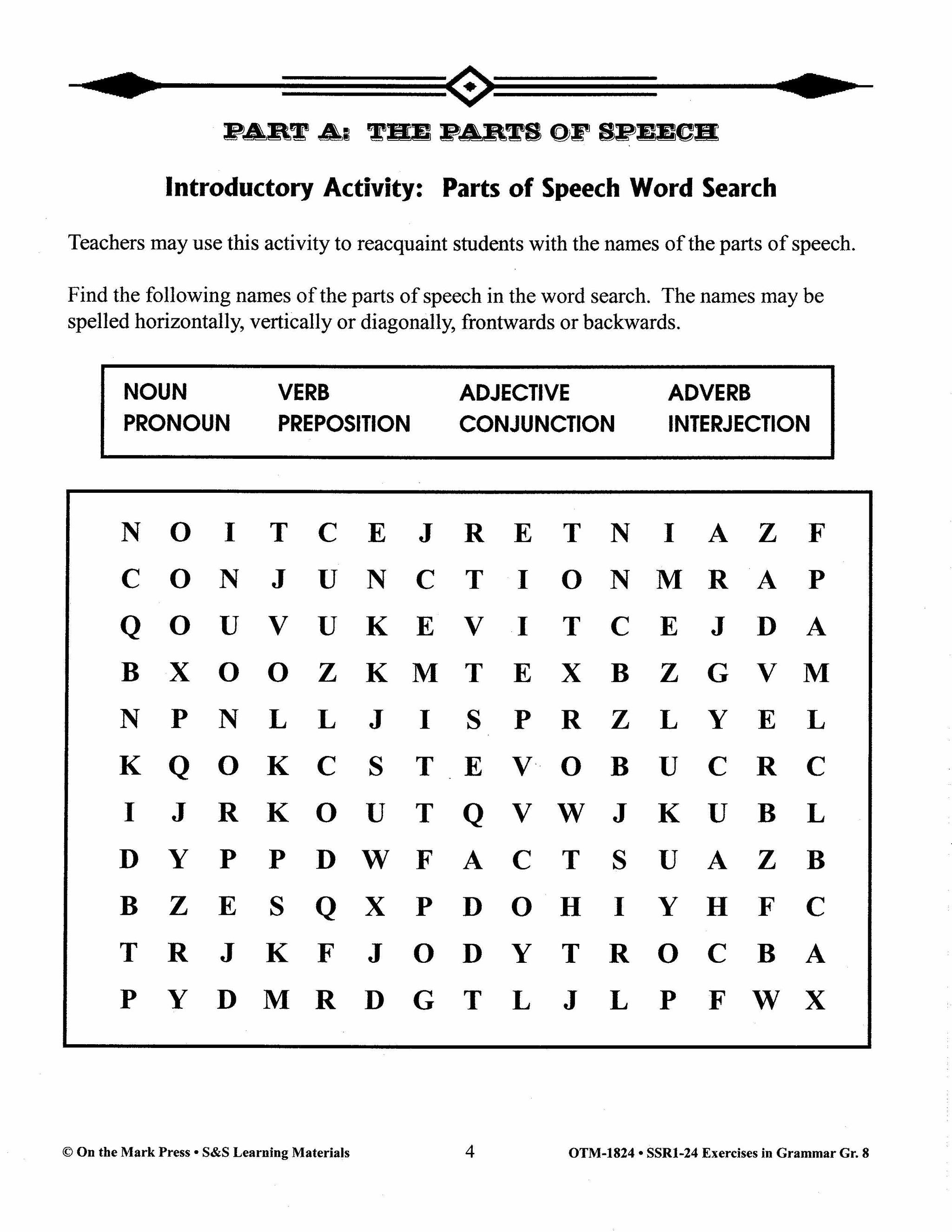 Exercises in Grammar Grade 8