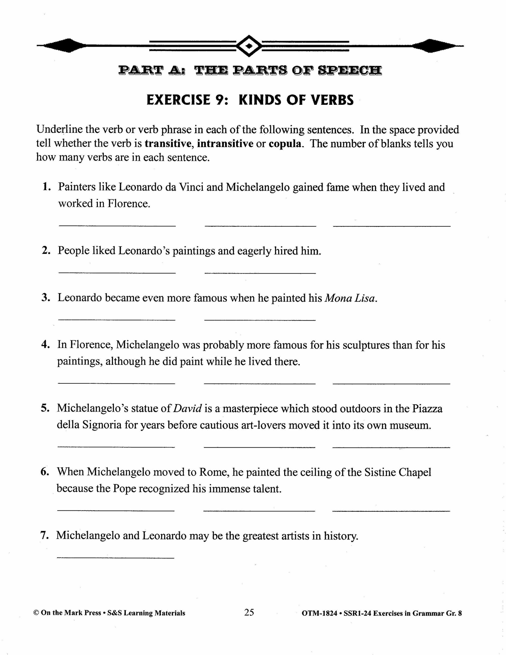 Exercises in Grammar Grade 8