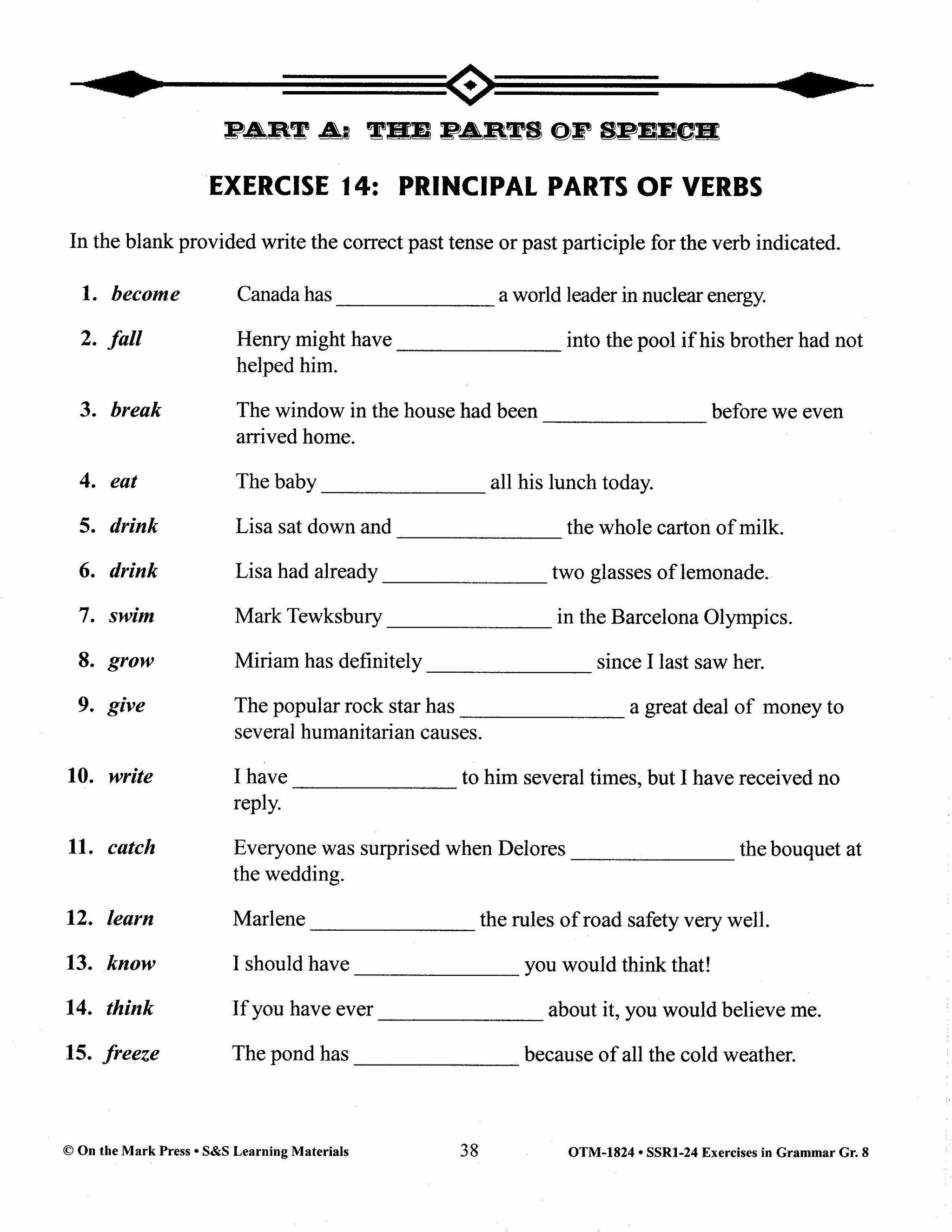 Exercises in Grammar Grade 8