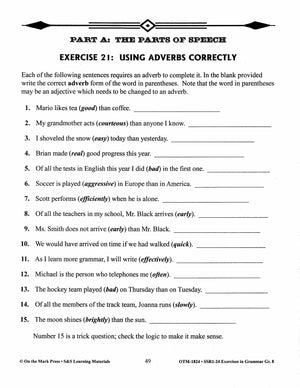 Exercises in Grammar Grade 8