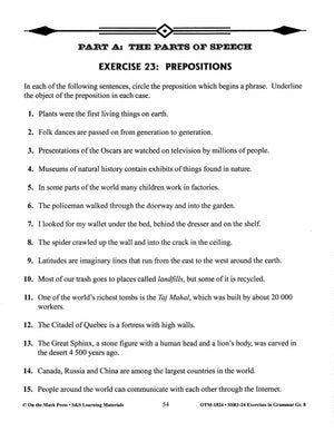 Exercises in Grammar Grade 8