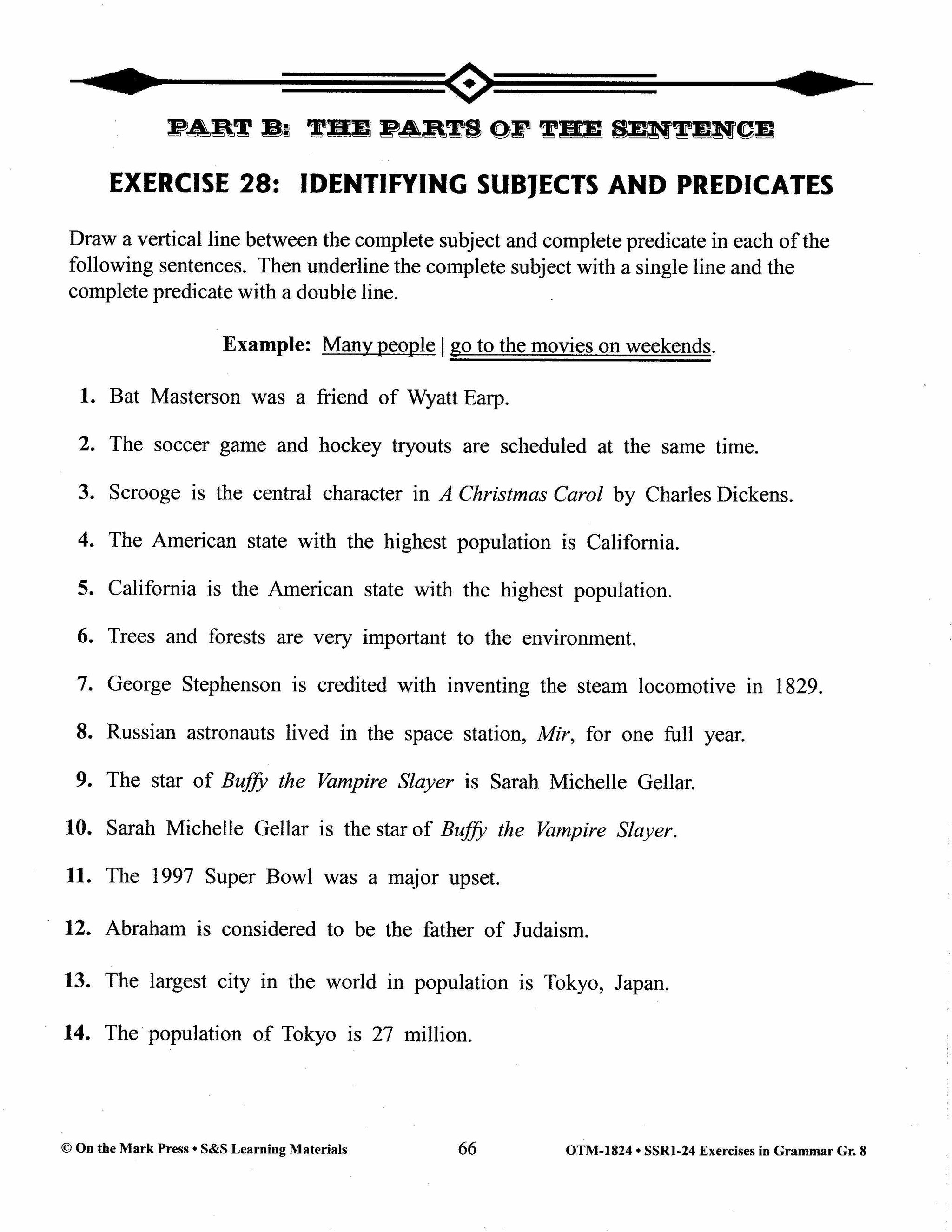 Exercises in Grammar Grade 8