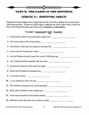 Exercises in Grammar Grade 8
