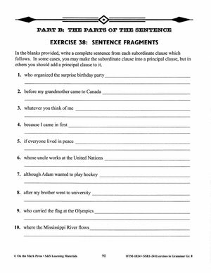 Exercises in Grammar Grade 8