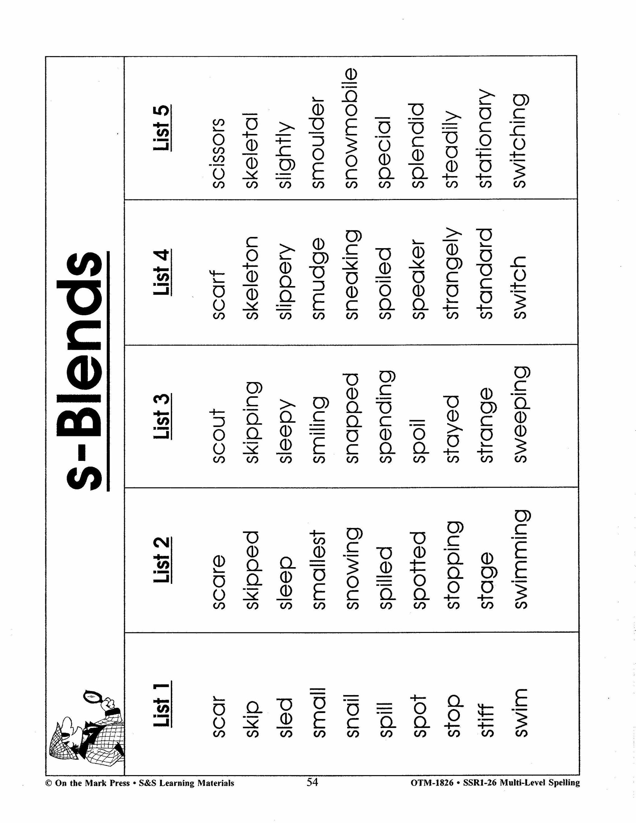 Spelling Work Sheets and Word Lists for Multi Level Student Abilities