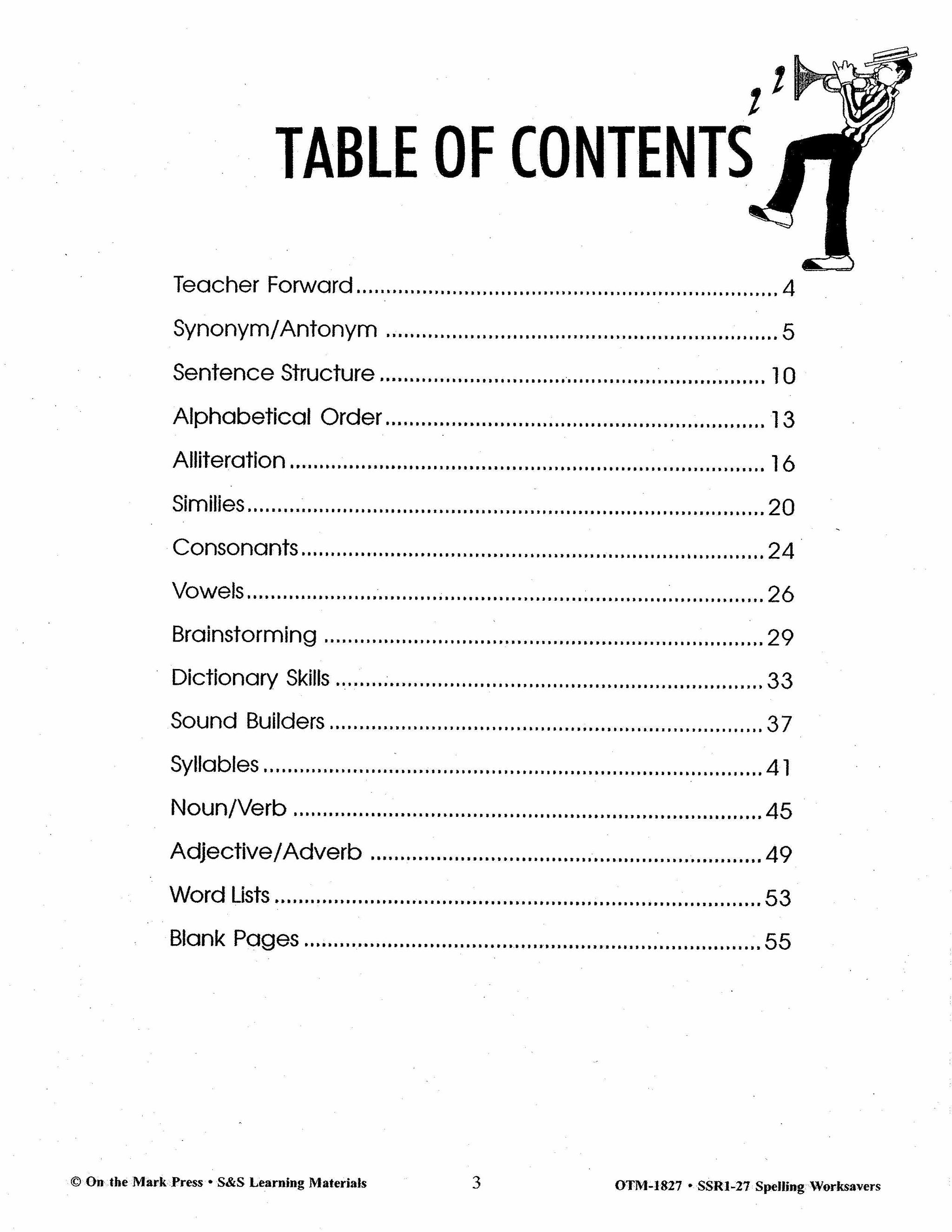 Spelling Worksavers #1 Grades 3-5