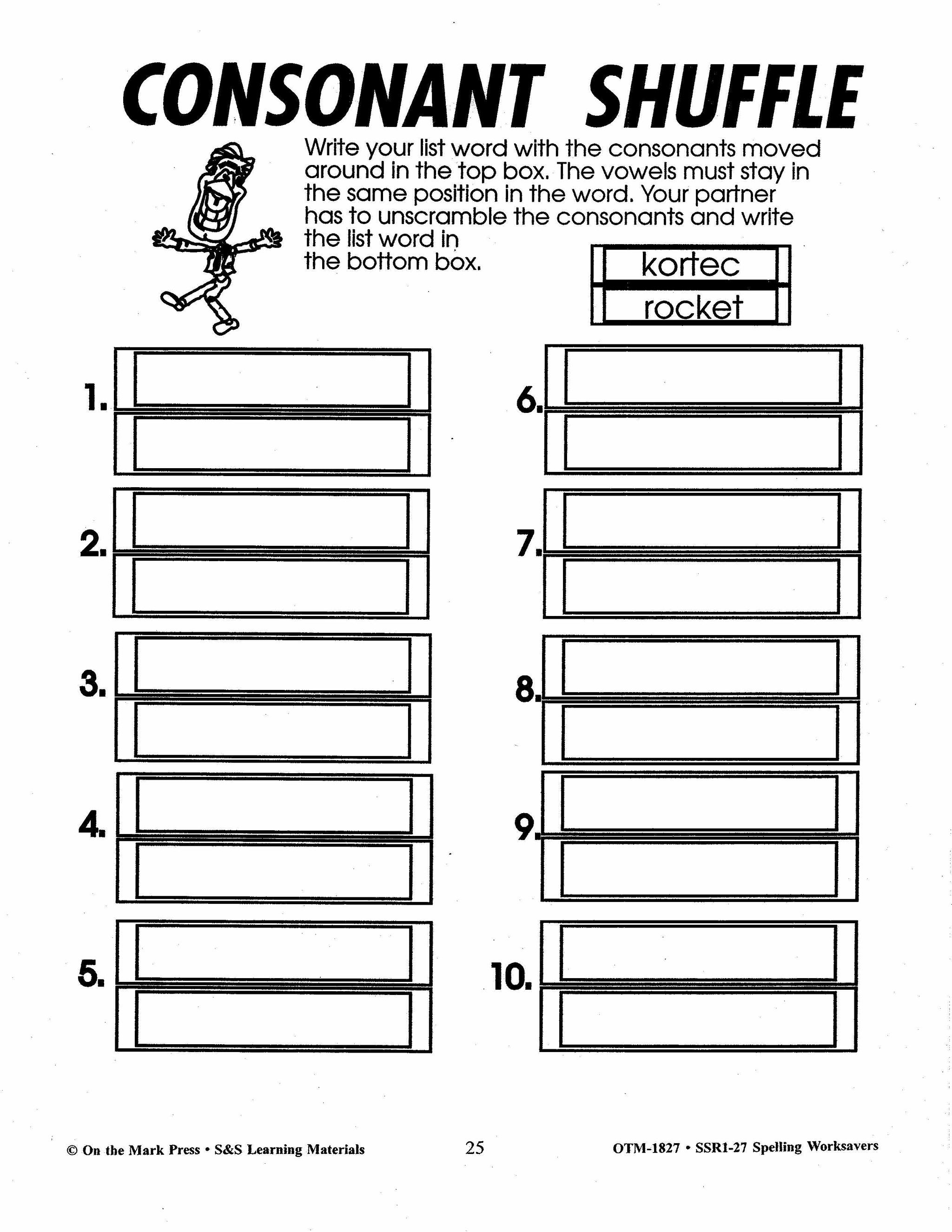 Spelling Worksavers #1 Grades 3-5