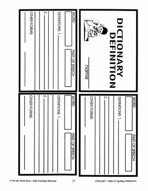 Spelling Worksavers #1 Grades 3-5