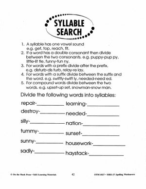 Spelling Worksavers #1 Grades 3-5